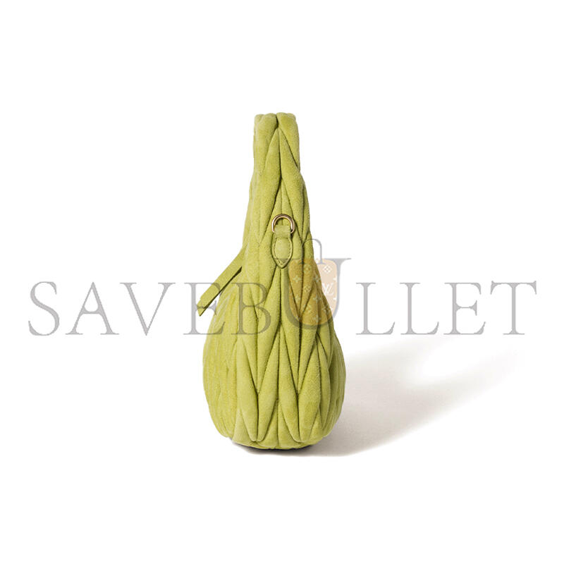 MIU MIU WANDER MATELASSÉ SUEDE BAG 5BC125 (20*17*6cm) MIU MIU WANDER MATELASSÉ SUEDE BAG 5BC125 (20*17*6cm)